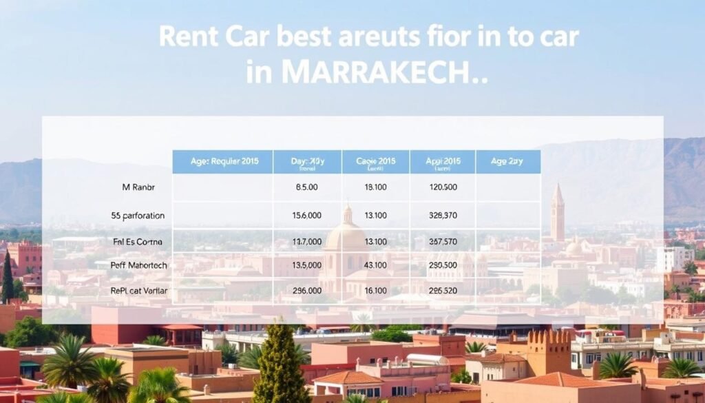 Comparaison des exigences d'âge pour la location de voiture à Marrakech