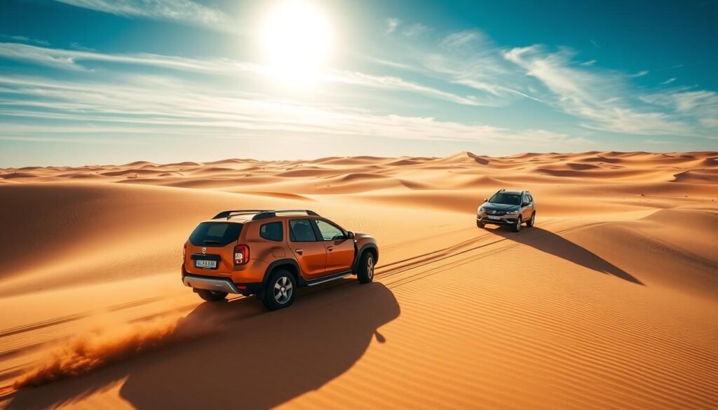 Dacia Duster et Renault Koleos dans le désert marocain