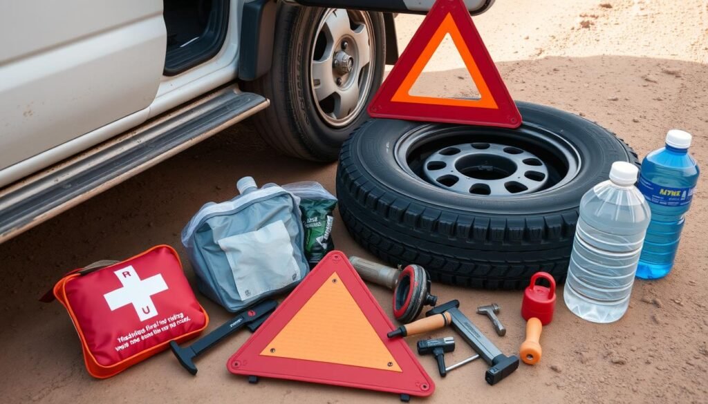 Recommended safety equipment for driving on Moroccan rural roads