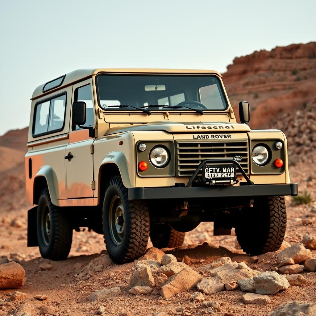 Land Rover Defender ancien modèle, très apprécié au Maroc Land Rover Defender ancien modèle, très apprécié au Maroc