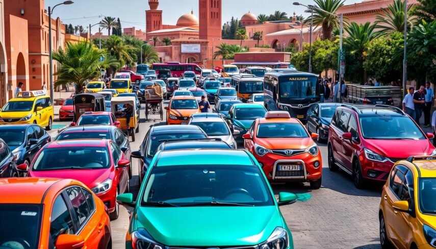 Location de voiture vs transport en commun a Marrakech
